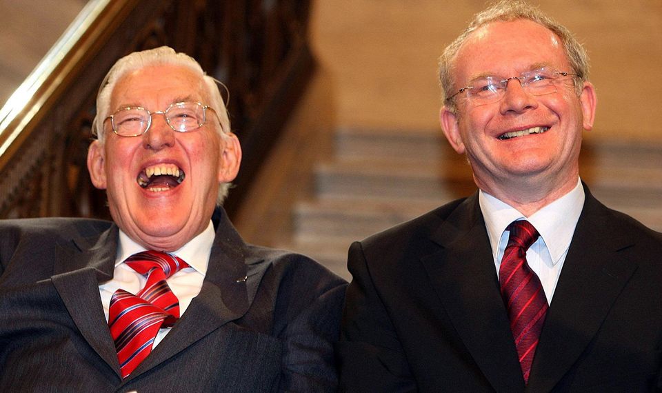 Old rivals McGuinness and Ian Paisley struck up a real friendship and were christened the Chuckle Brothers