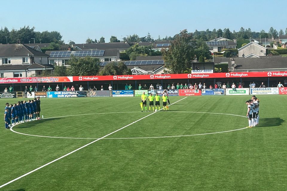 A minute's silence before Dungannon v Glentoran today