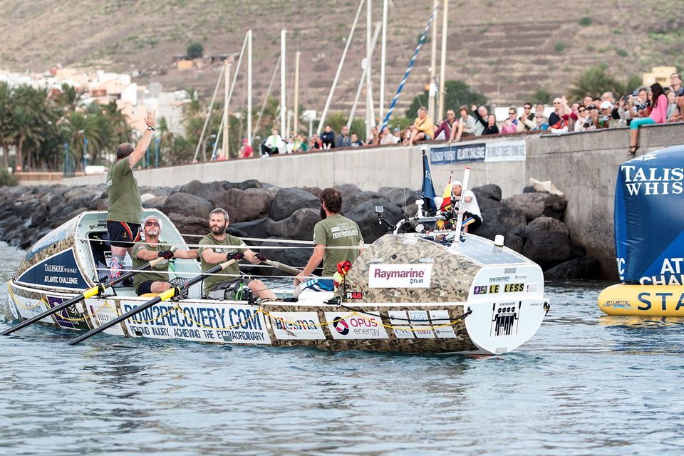 Wounded veterans begin record breaking bid to row the Atlantic