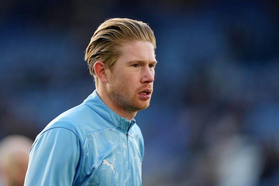 Kevin De Bruyne is out of contract this summer (Joe Giddens/PA)