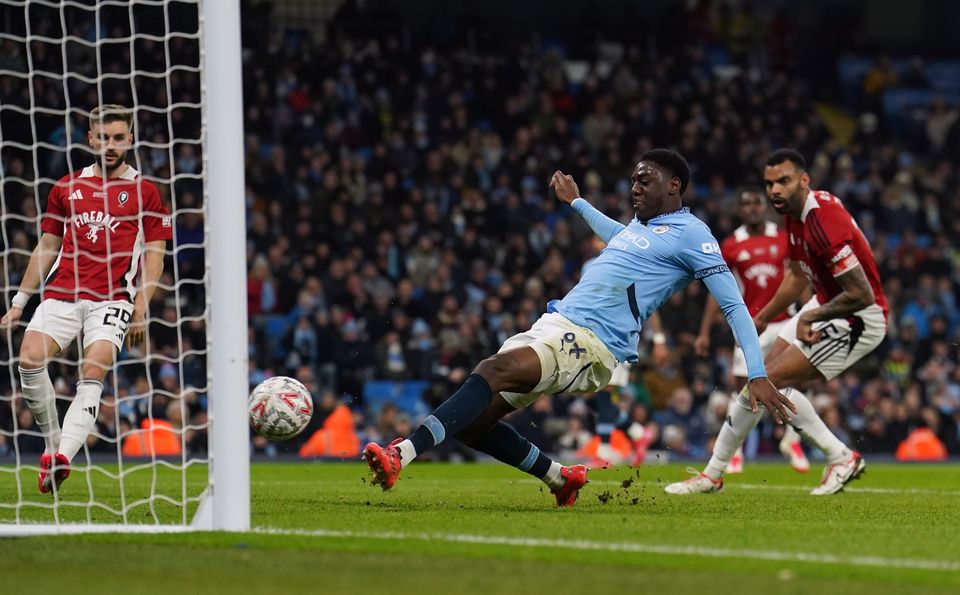 Divin Mubama was on the scoresheet for Man City (Martin Rickett/PA)