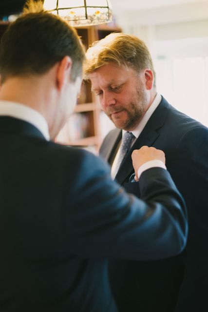 Labour MP Josh Fenton-Glynn on his wedding day, with his brother Alex English (Sarah Mason Photography & Films/PA)