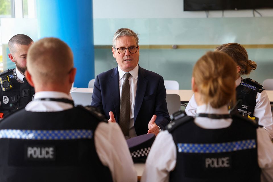 The Prime Minister met with police officers on Friday (Toby Melville/PA)