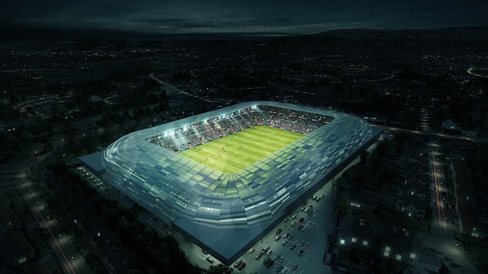 A redeveloped Casement Park was due to host Euro 2028 games