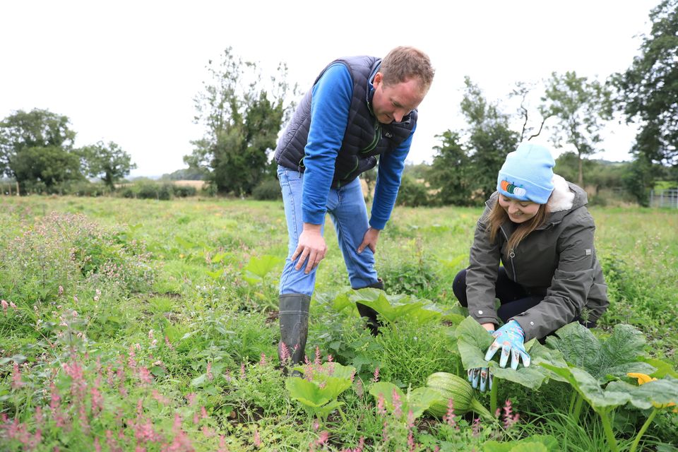 Claire and William Clark at Craighall Farm in Co Antrim (Picture by Peter Morrison)