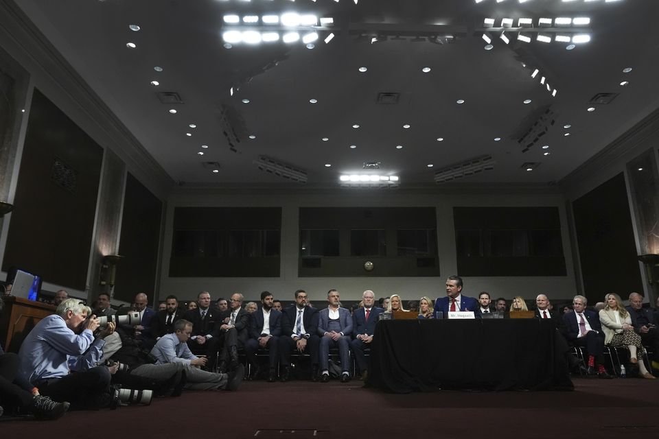 Pete Hegseth appears before the Senate Armed Services Committee (Jacquelyn Martin/AP)