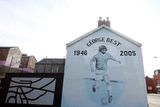 thumbnail: Belfast murals.  A George Best mural on the Woodstock Road in east Belfast.
