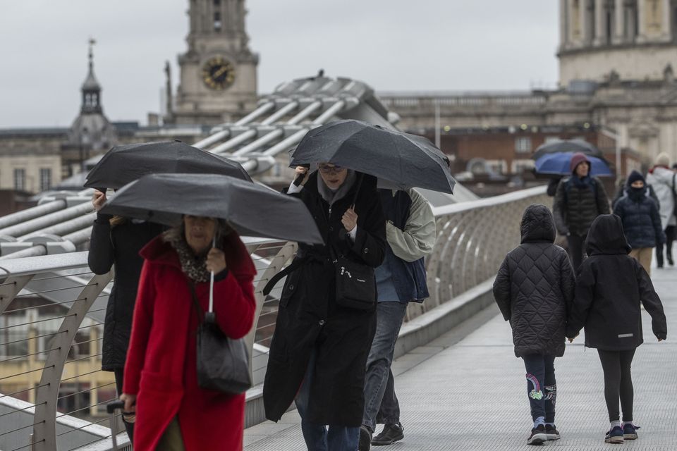 Wet and windy weather is expected over New Year’s Eve, the Met Office has said (Jeff Moore/PA)