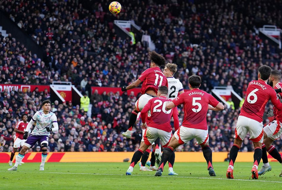 Dean Huijsen, number two, opened the scoring with this header (Martin Rickett/PA)