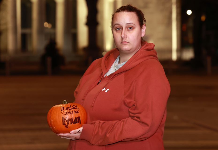 Organiser Brittany McEnteggart at the vigil (Liam McBurney/PA)