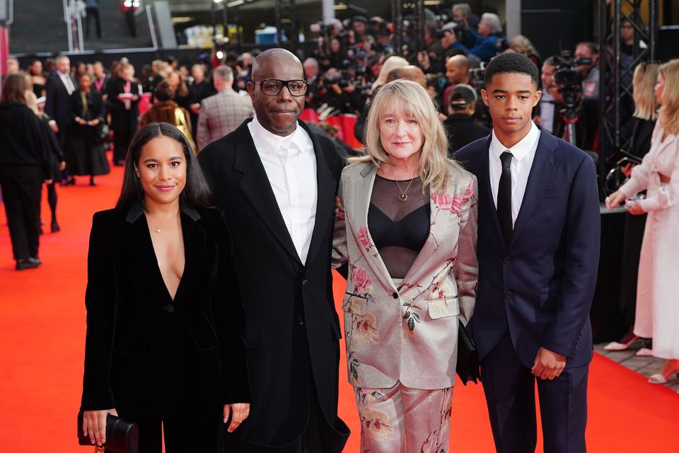 Sir Steve McQueen (second left) and his family (Ian West/PA)