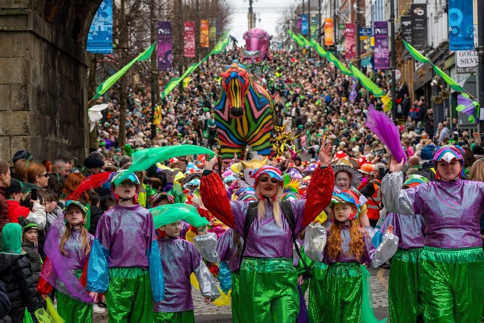 The annual St.Patrick’s Day Spring Carnival in the Derry which made it’s way through the city centre on Monday. Picture Martin McKeown.