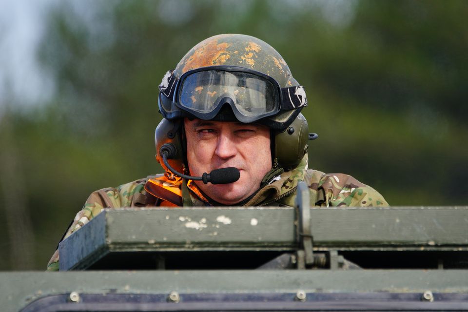 Former defence secretary Ben Wallace during a visit to a British Army military base in Dorset in 2023 (Ben Birchall/PA)