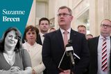 thumbnail: Sir Jeffrey Donaldson and the DUP MLAs at Stormont after the election last May