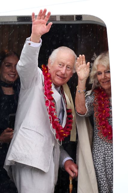 The King and Queen at the end of their tour of Australia and Samoa (Chris Jackson/PA)