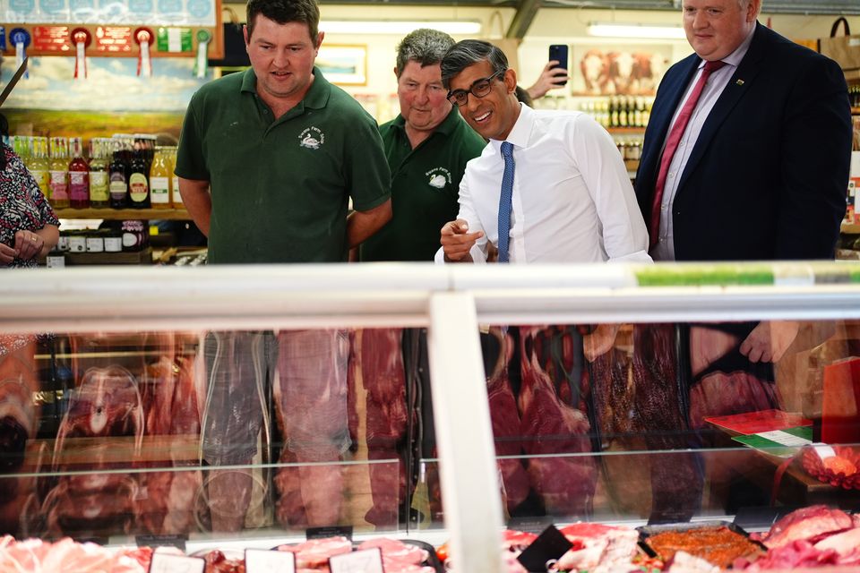 On the general election trail, Conservative leader Rishi Sunak seemed delighted by the meat counter of a farm shop on the outskirts of Mold. He was less pleased with the ballot boxes with the Tories losing all 13 seats they held in Wales (Aaron Chown/PA)