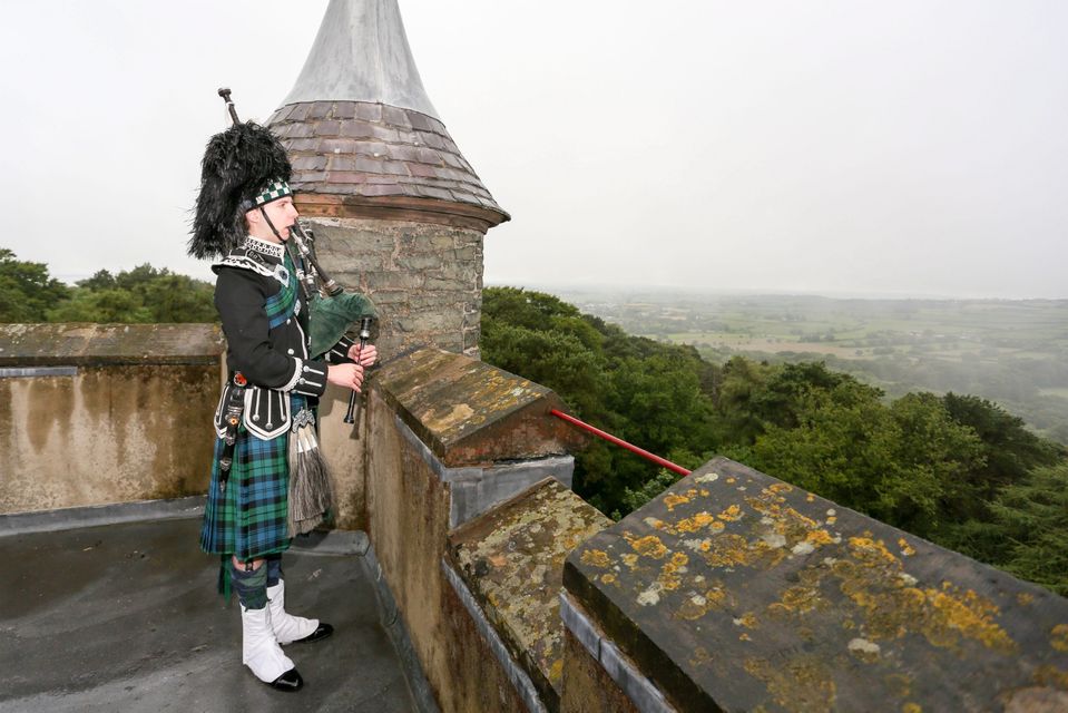 An overnight vigil at the Somme Museum and Heritage Centre outside Newtownards. The sound of bagpipes filled the air at Helen's Tower, as lone piper, Grahame Harris, played a lament. Picture: Philip Magowan / PressEye