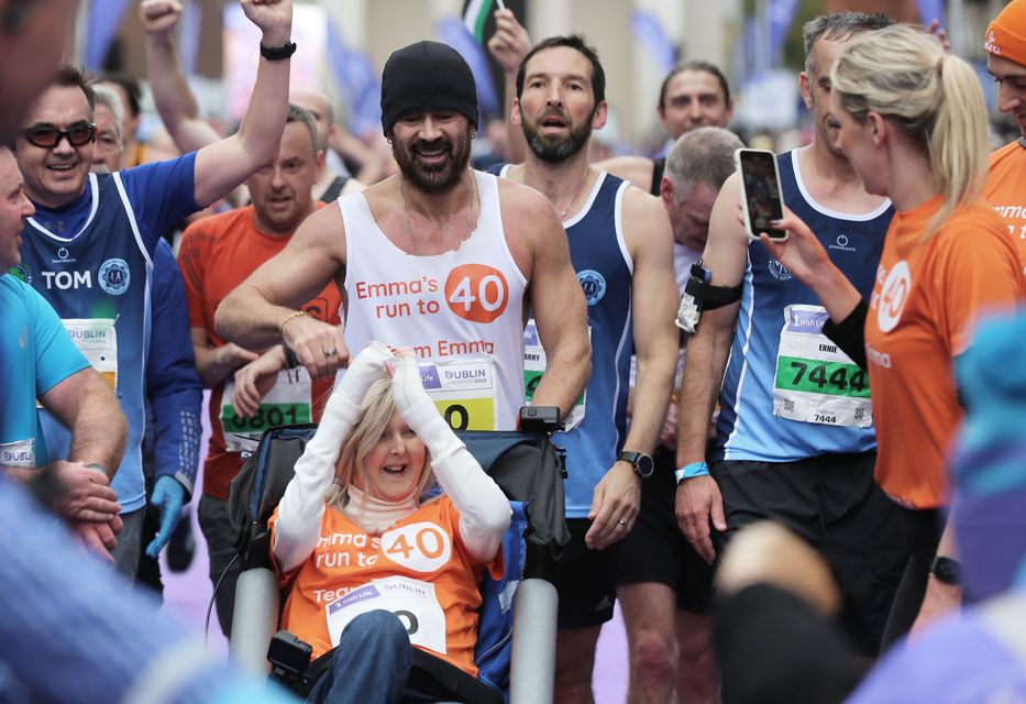 Actor Colin Farrell ran the Irish Life Dublin Marathon  in October to raise money for people living with Epidermolysis Bullosa, a rare genetic skin condition (Damien Storan/PA)