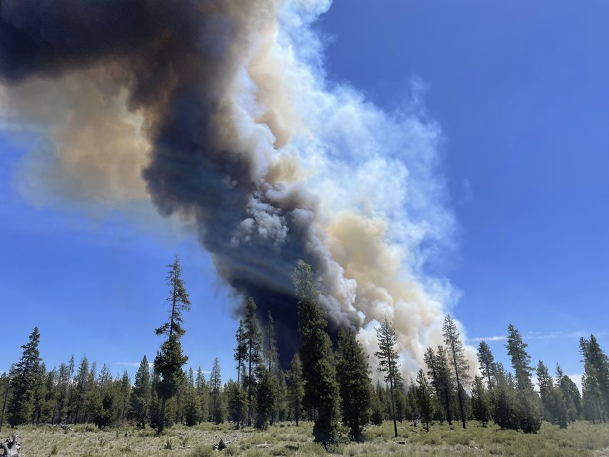 Dozens of homes have been destroyed (Sgt. Kyle Kalambach/Deschutes County Sherriff’s Office via AP)