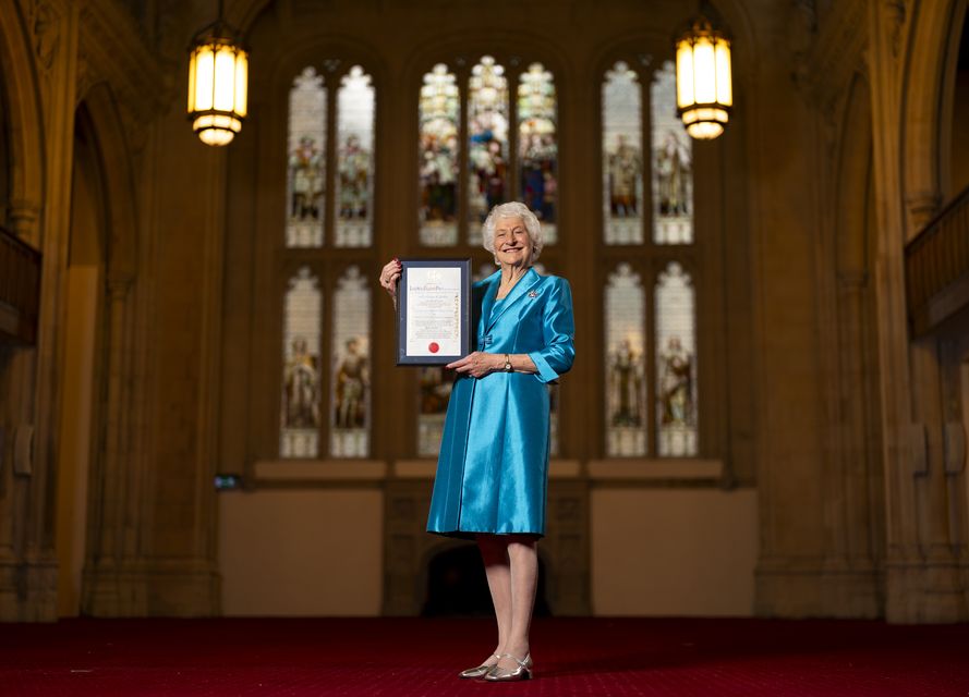 Olympic athlete and sport ambassador, Lady Mary Peters, is granted the Freedom of the City of London (Jordan Pettitt/PA)