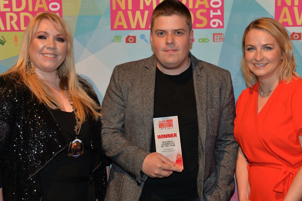 Belfast Telegraph Business Correspondent John Mulgrew won Business Journalist of the Year at the Northern Ireland Media Awards.
Photo by Aaron McCracken/Harrisons