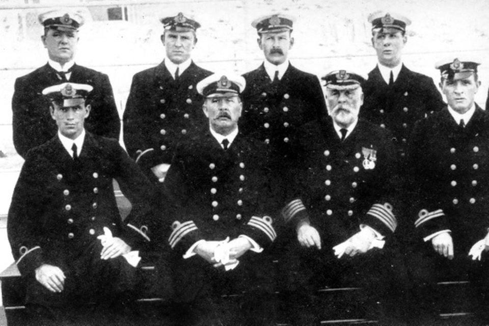 The crew of the RMS Titanic, pictured just before her maiden voyage. Photograph © National Museums Northern Ireland. Collection Ulster Folk & Transport Museum