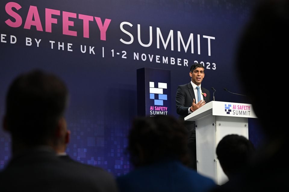 Rishi Sunak launched the AI Safety Institute at the end of 2023, but less than two years later it is being renamed (Justin Tallis/PA)