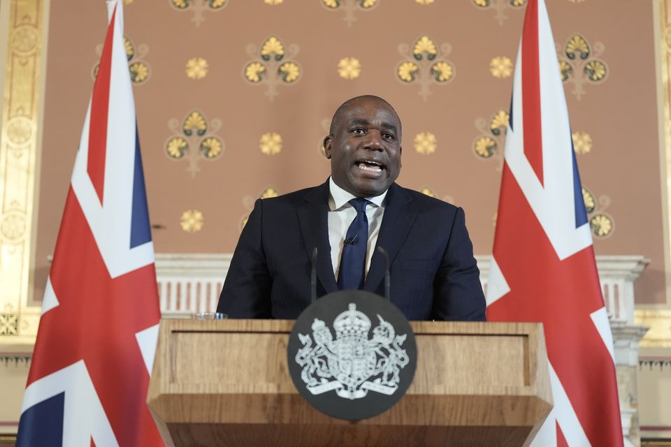 Foreign Secretary David Lammy said a deal to enable the ‘rebuilding of Gaza with Israel safe and secure’ will allow the region to ‘move forward in an atmosphere of peace'(Stefan Rousseau/PA)