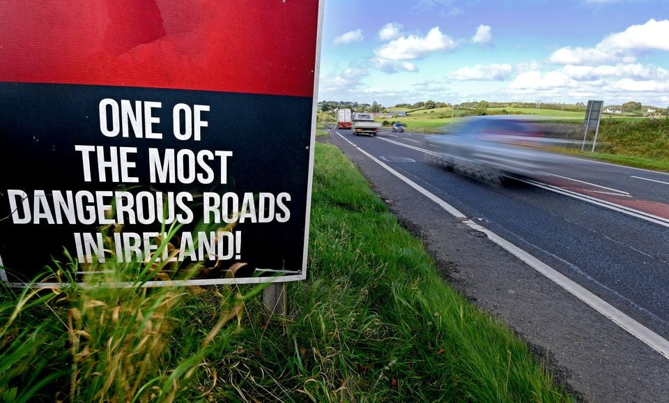 Sign on the A5 road