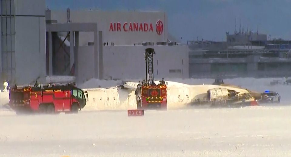 Emergency crews responding at Toronto Pearson Airport (CTV/AP)