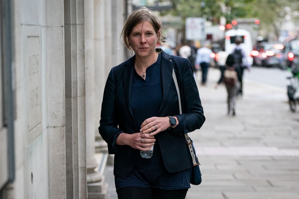 Josie Stewart arriving for a hearing in central London at the Foreign Office whistleblower’s employment tribunal (Aaron Chown/PA)