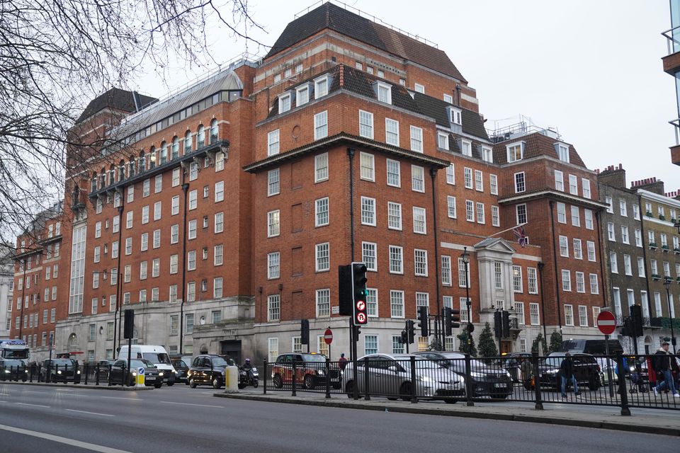 The London Clinic where the Princess of Wales had her abdominal surgery in January (Lucy North/PA)