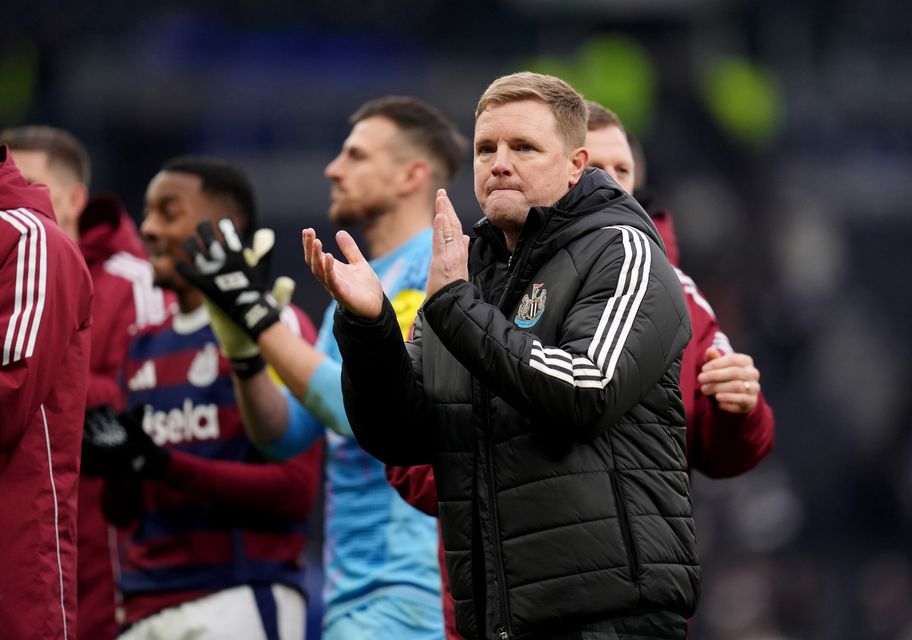 Newcastle manager Eddie Howe was the happier of the two managers after Newcastle’s win (PA)