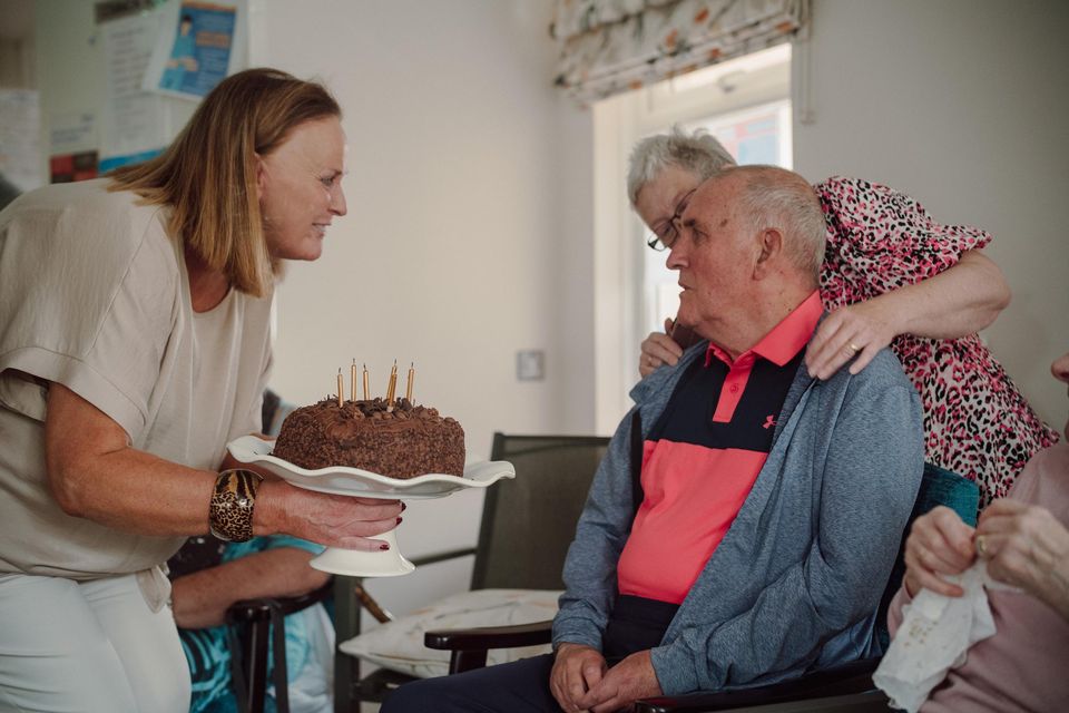 Ronnie Smyth and his wife Liz, with scheme manager at Cairnshill Court, Frances Andrews, as Radius Housing organised a tea party to celebrate Ronnie's achievement.