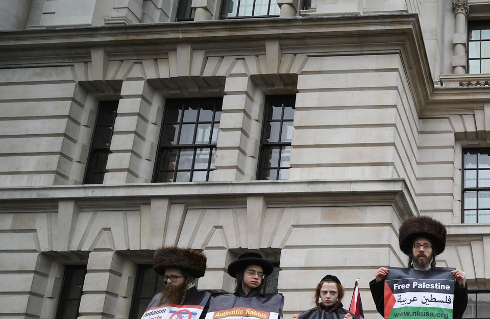 Hundreds gathered in Whitehall for the protest (Jeff Moore/PA)