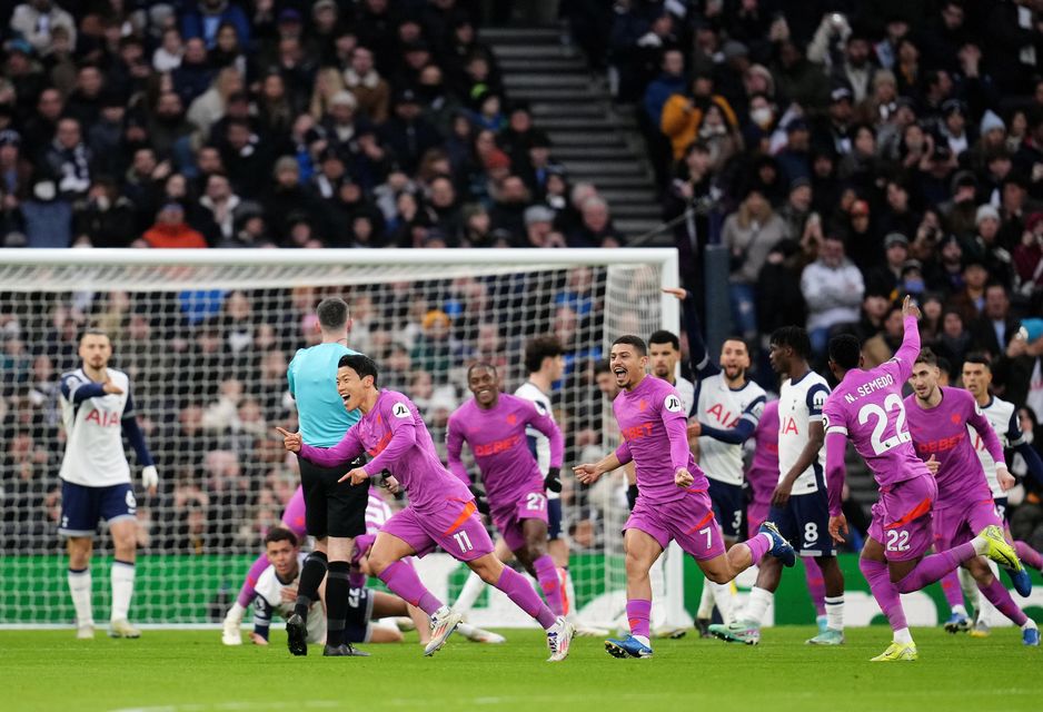 Hwang Hee-Chan (second left) gave Wolves an early lead (John Walton/PA)