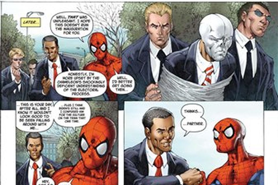 Obama stars in Spider-man comic 