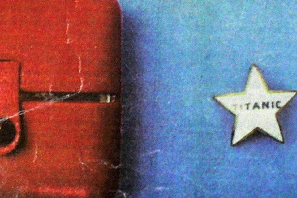 The White Star Line badge that was given to Roberta Maioni, a survivor of the Titanic disaster, by a man she was said to have fallen in love with during the boat's maiden voyage.