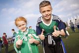 thumbnail: Picture - Kevin Scott / Presseye

Belfast , UK - May 27, Pictured is Northern Irelands Amy and Callum Lister from Belfast in action during the last home game before heading to the Euros on May 27 2016 in Belfast , Northern Ireland ( Photo by Kevin Scott / Presseye)