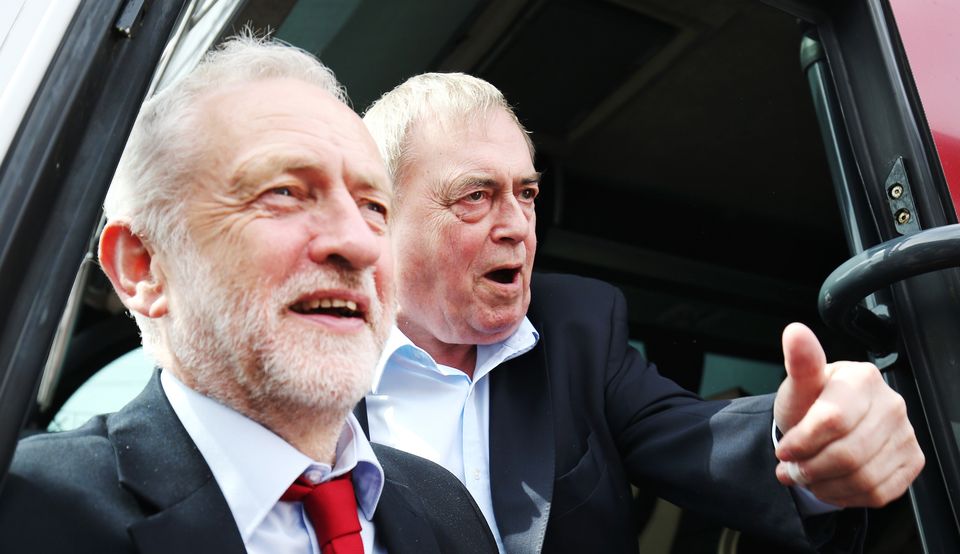 Labour leader Jeremy Corbyn with former Labour deputy prime minister John Prescott (Chris Radburn/PA)