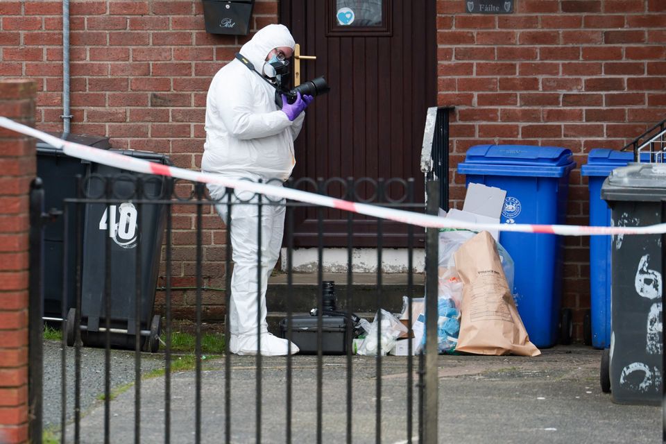 Officers were at the scene overnight and have since confirmed a murder investigation has been launched. Image: Matt Mackey/PressEye