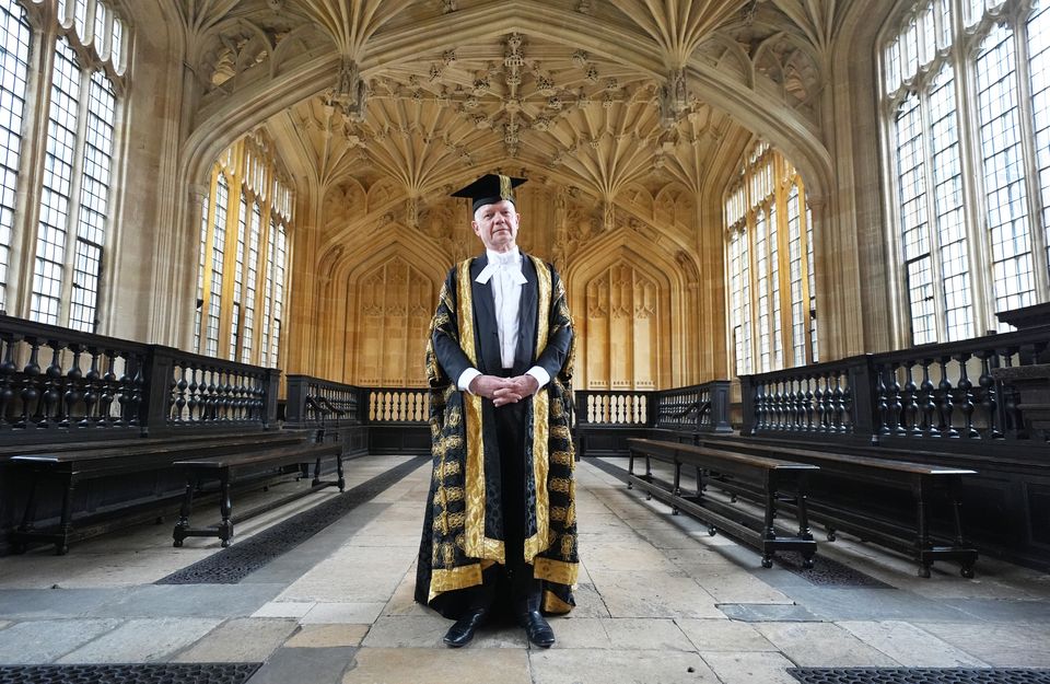 Lord William Hague during his inauguration as the Chancellor of Oxford University at Sheldonian Theatre, Oxford (Jacob King/PA)