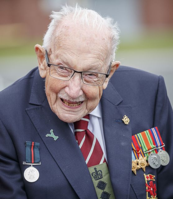 Captain Sir Tom Moore captured the hearts of the nation for his fundraising efforts in the pandemic (Danny Lawson/PA)