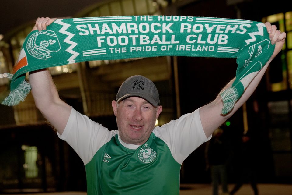 Shamrock Rovers fan Colm Nolan from Dublin (Brian Lawless/PA)