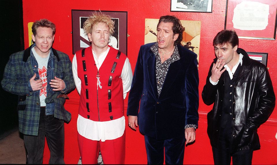 The Sex Pistols’ Paul Cook, left to right, John Lydon, Steve Jones and Glen Matlock in 2002 (John Stillwell/PA)