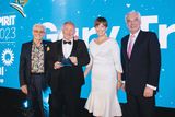 thumbnail: Caring Spirit winner Gary Trew with, from left, Tony Christie, Gwyneth Compston of Power NI and UTV's Paul Clark (Photo by Kevin Scott)