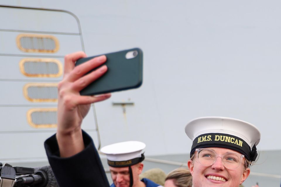 The Royal Navy said 1,000 people greeted the sailors on their return (LPhot Alika Mundy/PA)