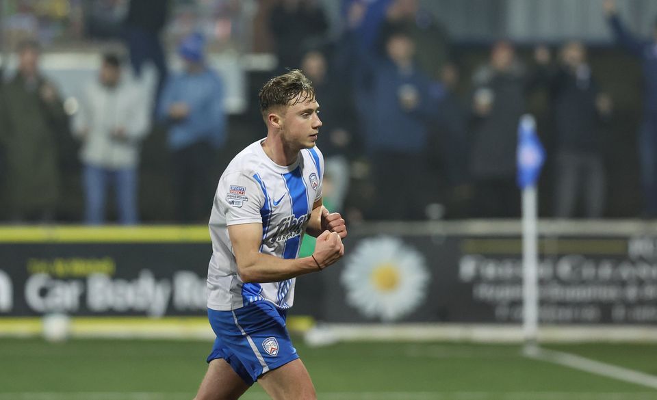 Coleraine's Matthew Shevlin scored a late equaliser against Ballymena United