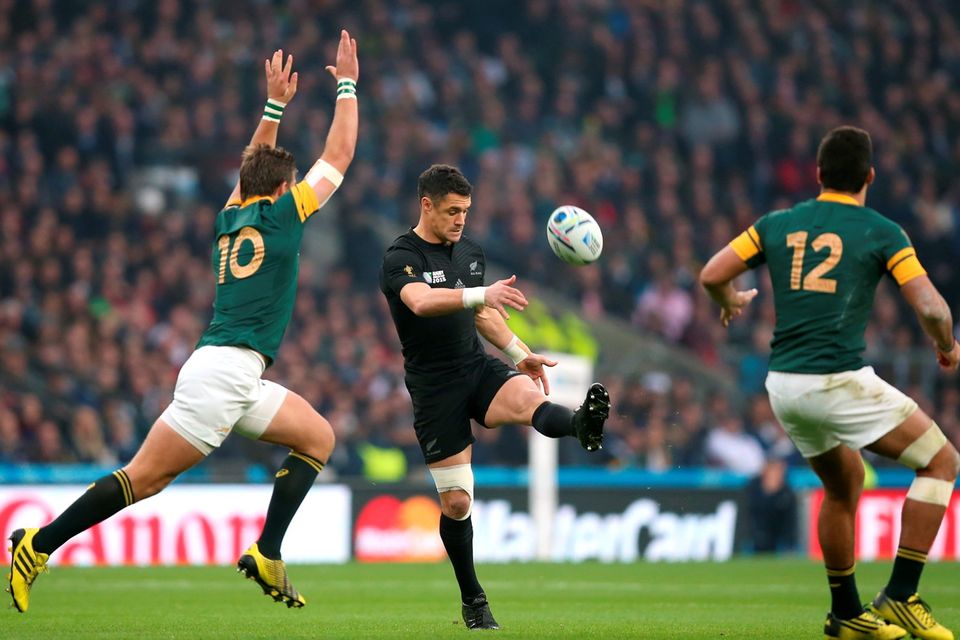 WATCH: New video shows Beauden Barrett and Dan Carter squaring off