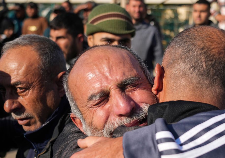 The release of Palestinian prisoners and Israeli hostages continued on Saturday as the fragile truce held (Abdel Kareem Hana/AP)